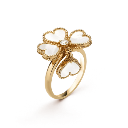 [Select]SWEET CLOVER WHITE MOP RING