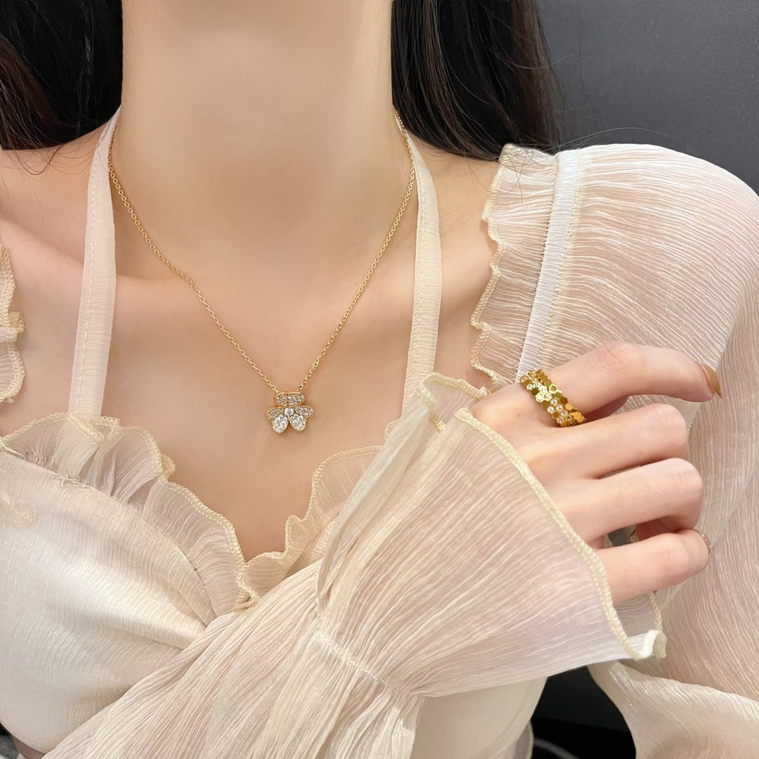 [Select]FLOWER DIAMOND NECKLACE