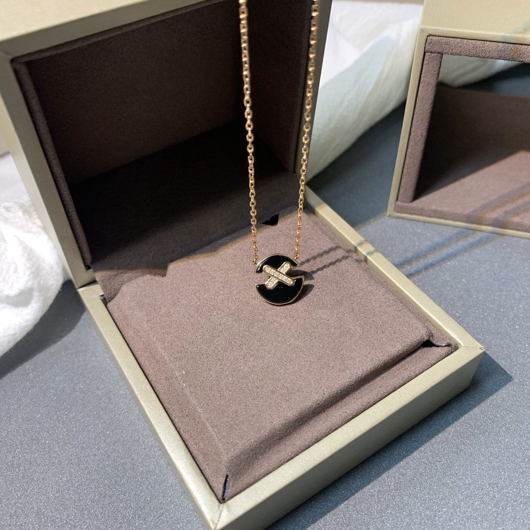 [Select]JEUX DE PINK GOLD DIAMOND NECKLACE