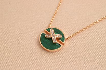 [Select]JEUX DE PINK GOLD DIAMOND NECKLACE