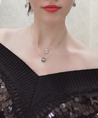 [Select]JEUX DE PINK GOLD DIAMOND NECKLACE