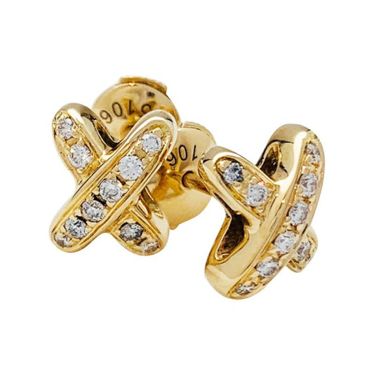 [Select]JEUX DE GOLD DIAMOND EARRINGS