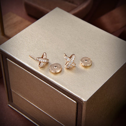 [Select]JEUX DE GOLD DIAMOND EARRINGS