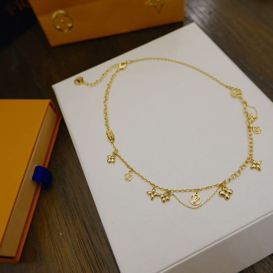 [Select]BLOOMING SUPPLE NECKLACE BRASS