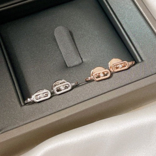 [Select]CREOLES MOVE UNO MINI 1 DIAMOND EARRINGS
