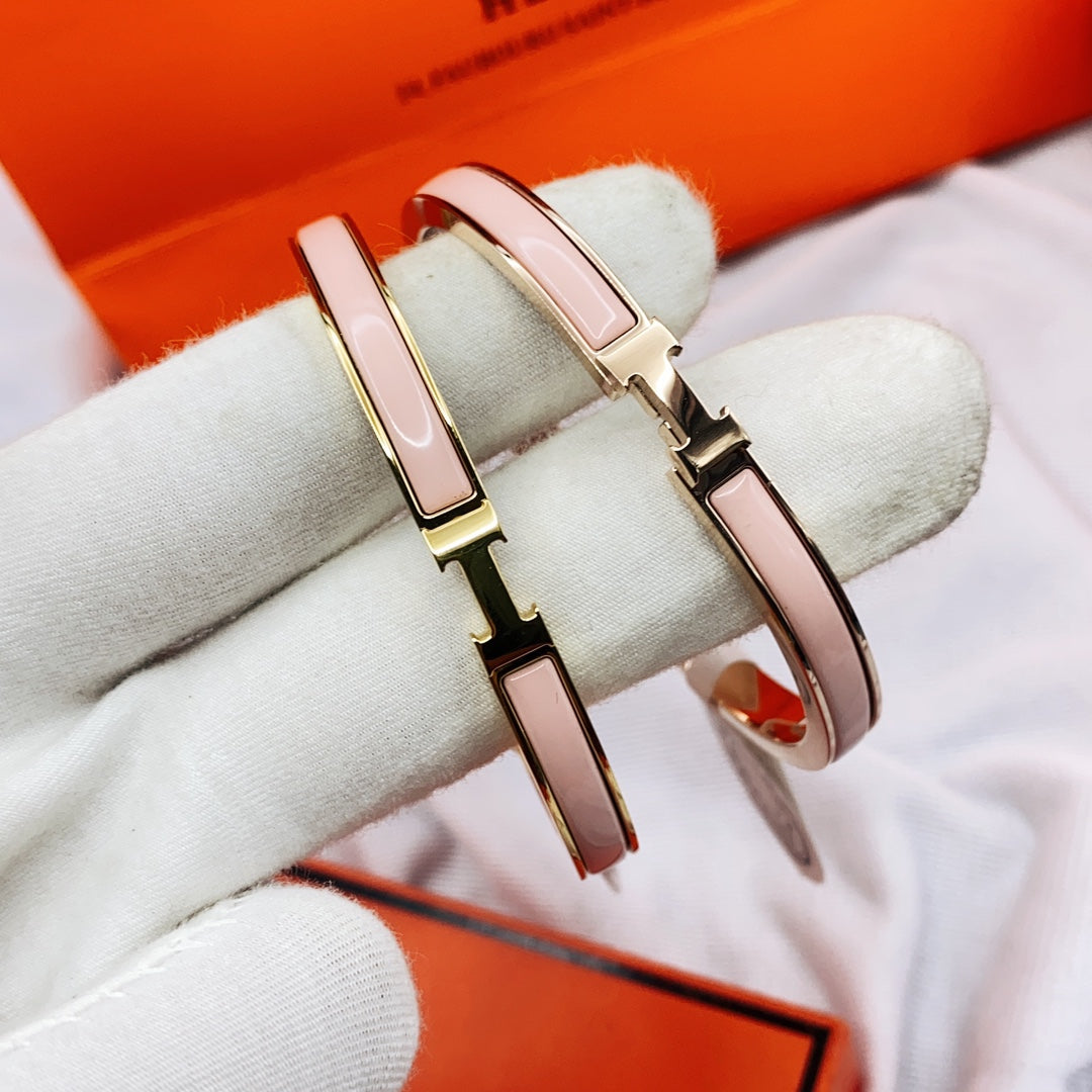 [Select]CLASSIC HM CLIC  PINK 8MM ENAMEL BRACELET