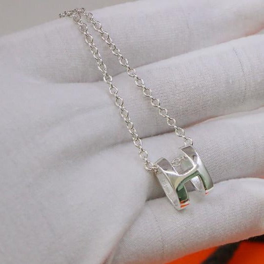 [Select]HM NECKLACE H LETTER OVAL SERIES