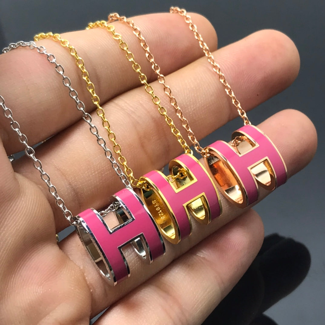 [Select]H NECKLACE PINK