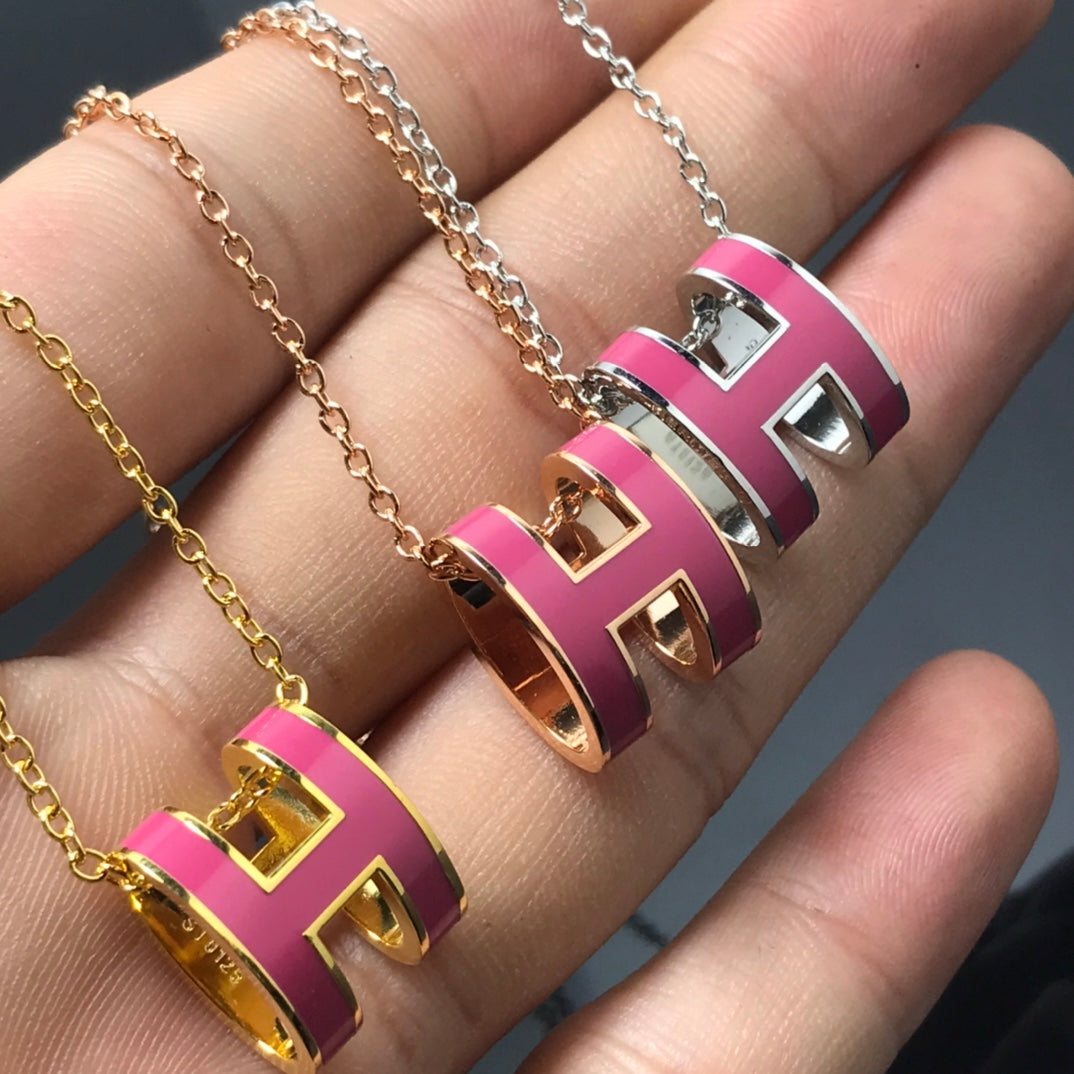 [Select]H NECKLACE PINK