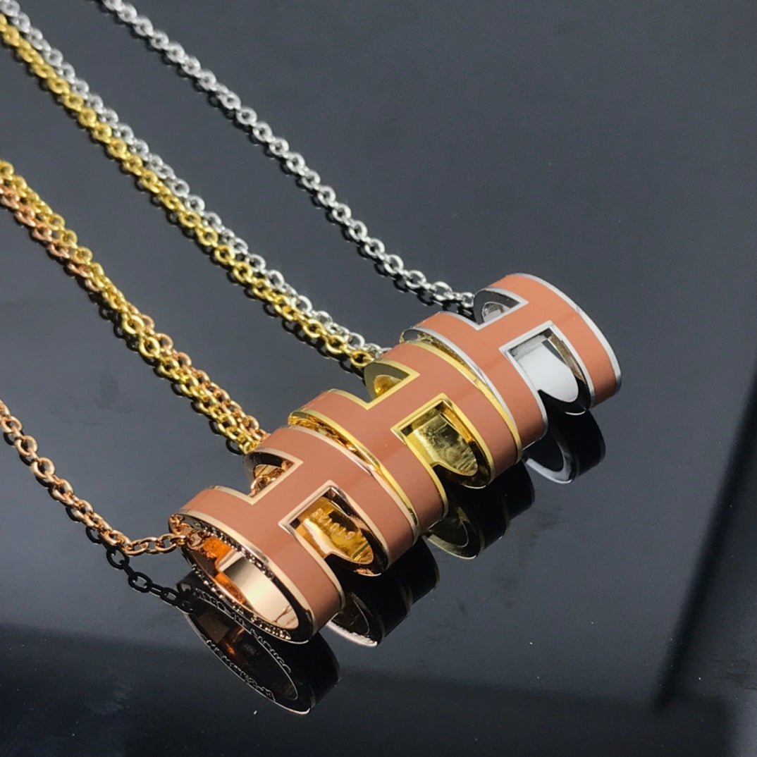 [Select]H NECKLACE BROWN