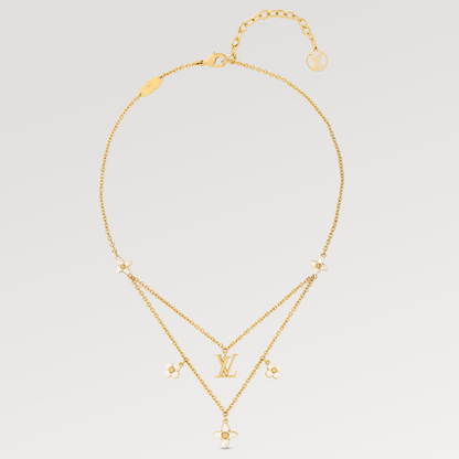 [Select]FLOWERGRAM GOLD MOP DOUBLE ROW NECKLACE