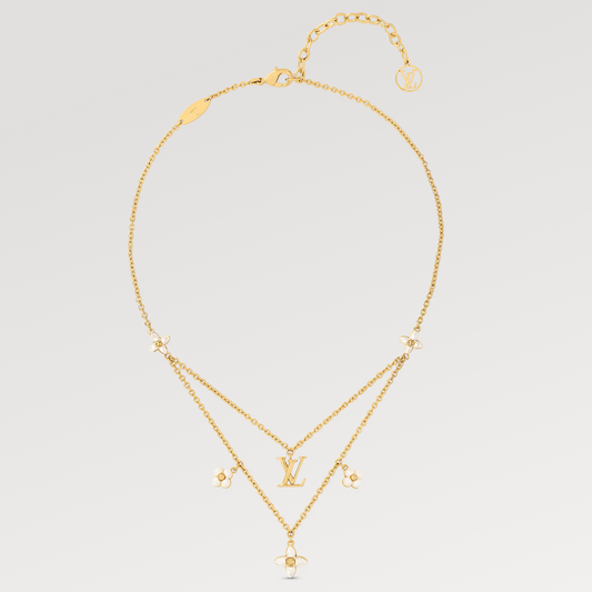 [Select]FLOWERGRAM GOLD MOP DOUBLE ROW NECKLACE