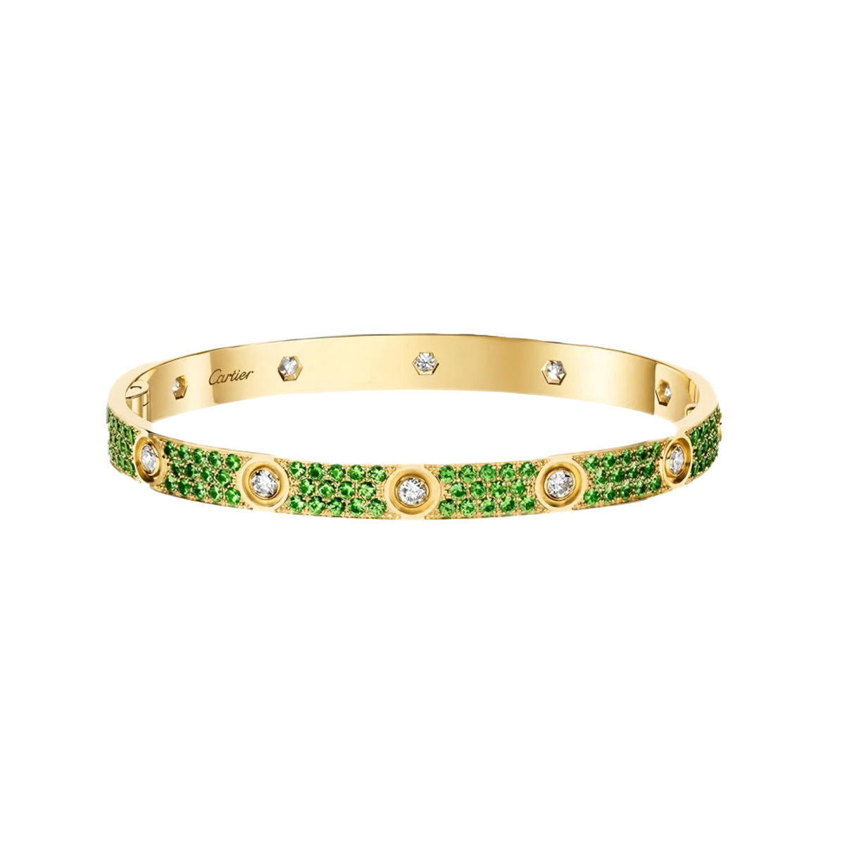 [Select]2026 PAVE GEMSTONE LOVE BRACELET 6.1MM 10 DIAMONDS