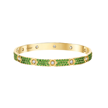 [Select]2026 PAVE GEMSTONE LOVE BRACELET 6.1MM 10 DIAMONDS