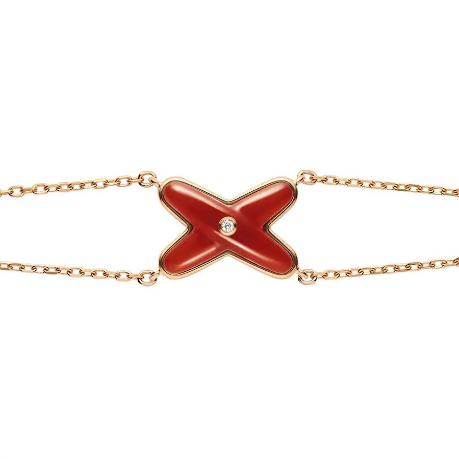 [Select]JEUX BRACELET CARNELIAN PINK GOLD 1 DIAMOND