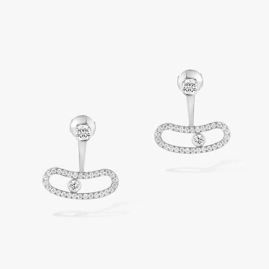 [Select]MOVE UNO SILVER DIAMOND EARRINGS