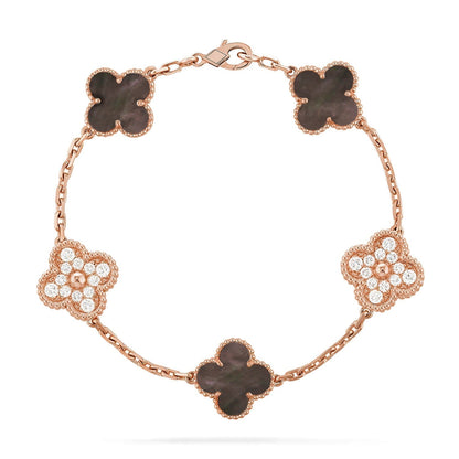 [Select] CLOVER 5 MOTIF GRAY MOP BRACELET COLLECTION