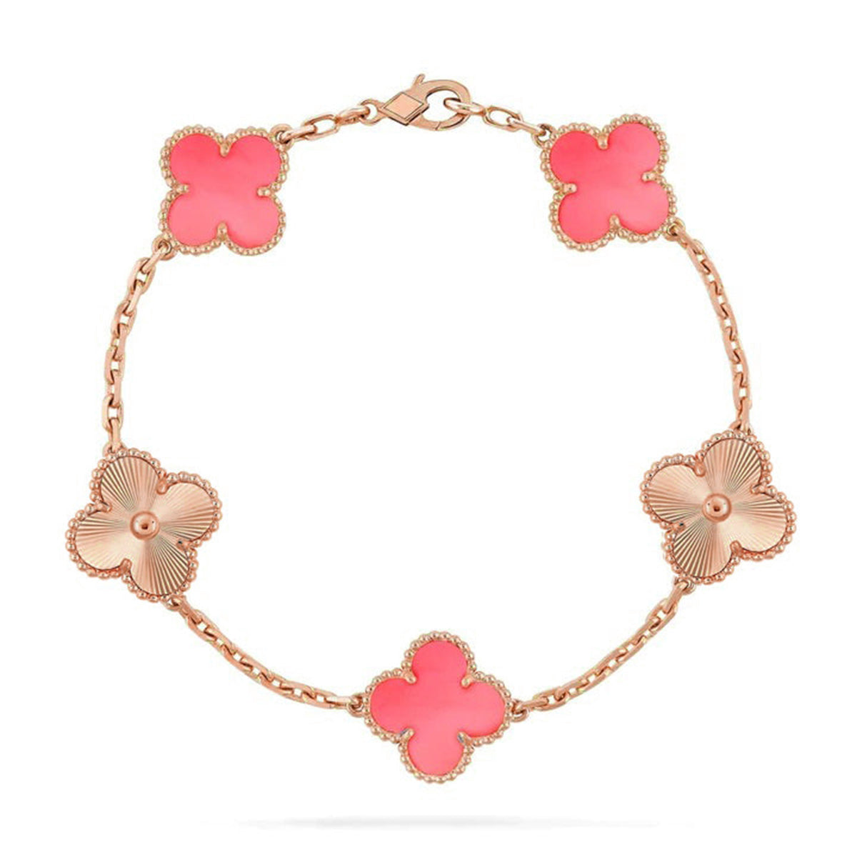 [Select] CLOVER 5 MOTIFS  PINK MOP BRACELET COLLECTION