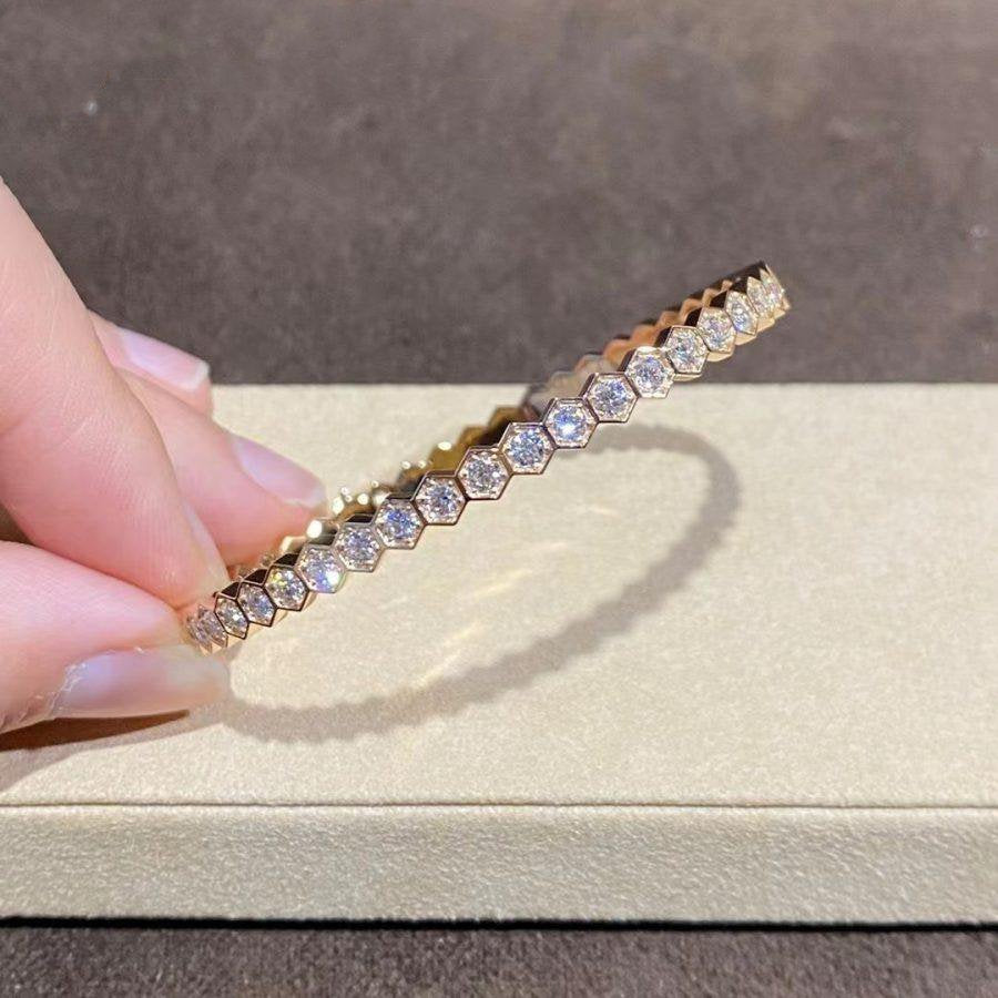 [Select]BEE LOVE GOLD BRACELET FULL DIAMOND