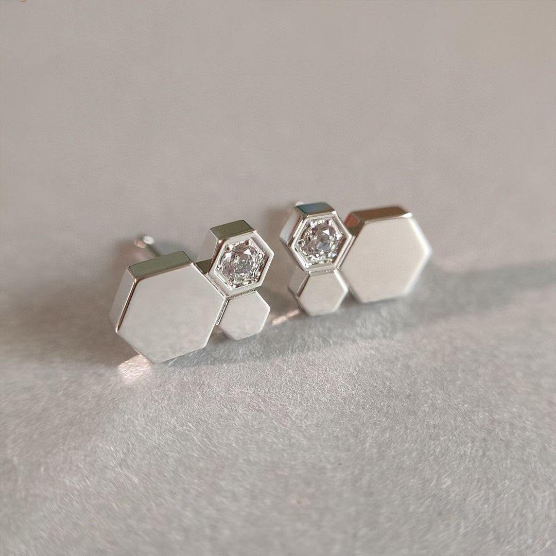 [Select]BEE LOVE SILVER DIAMOND EARRINGS