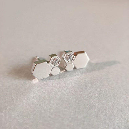 [Select]BEE LOVE SILVER DIAMOND EARRINGS