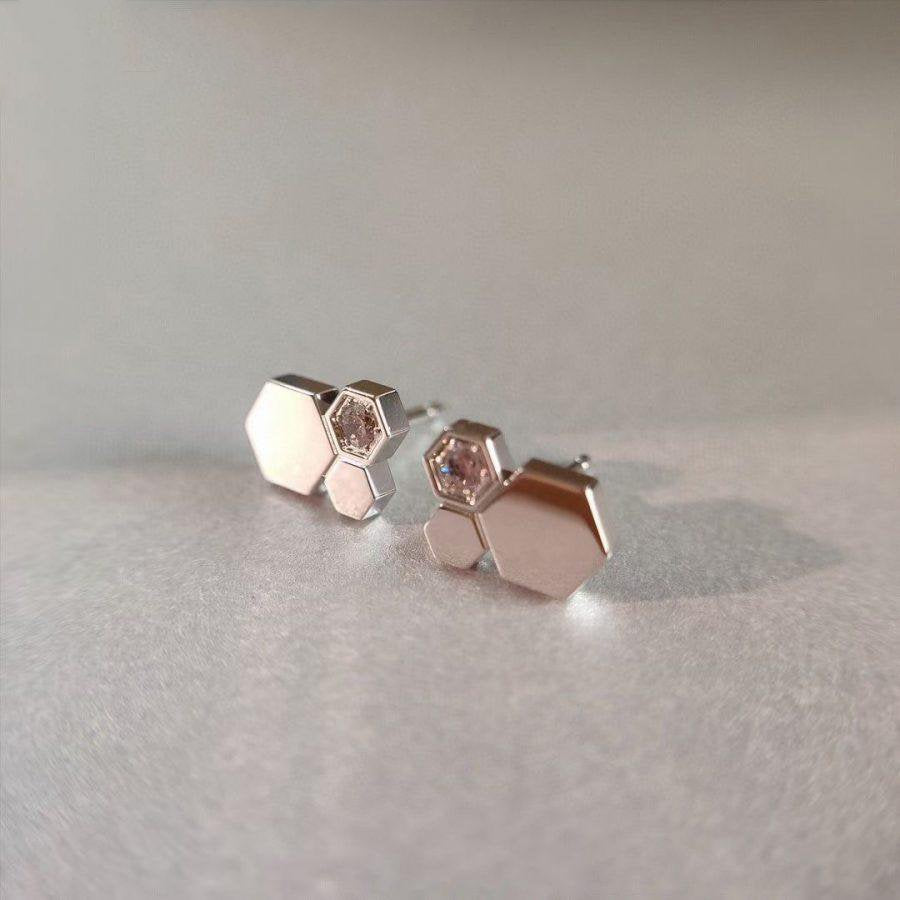 [Select]BEE LOVE SILVER DIAMOND EARRINGS