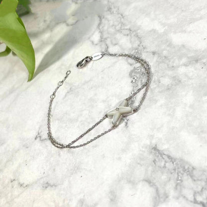 [Select]JEUX BRACELET WHITE MOP SILVER 1 DIAMOND