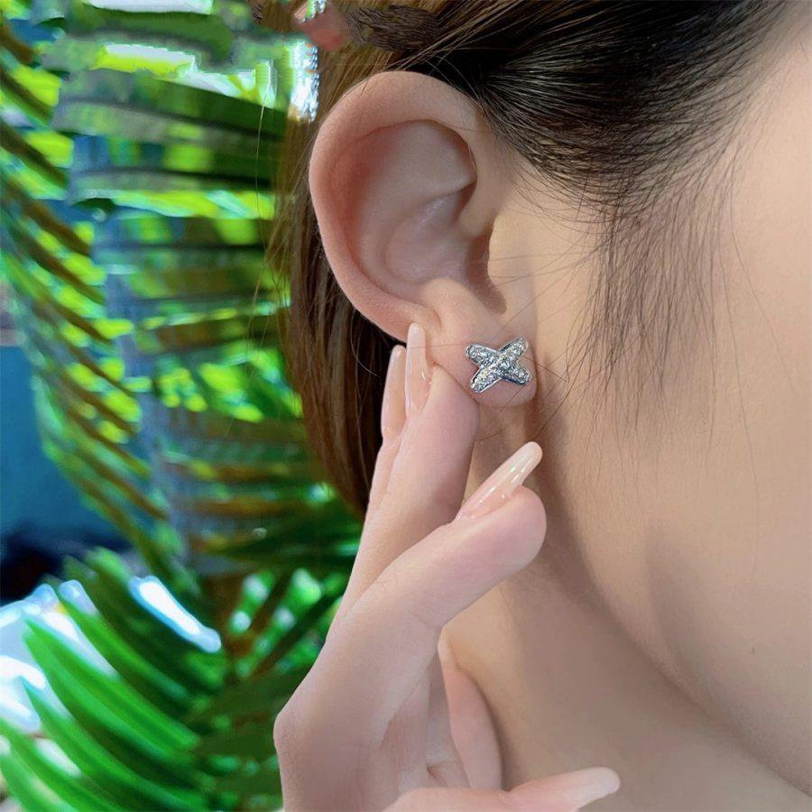 [Select]JEUX DE SILVER DIAMOND EARRINGS