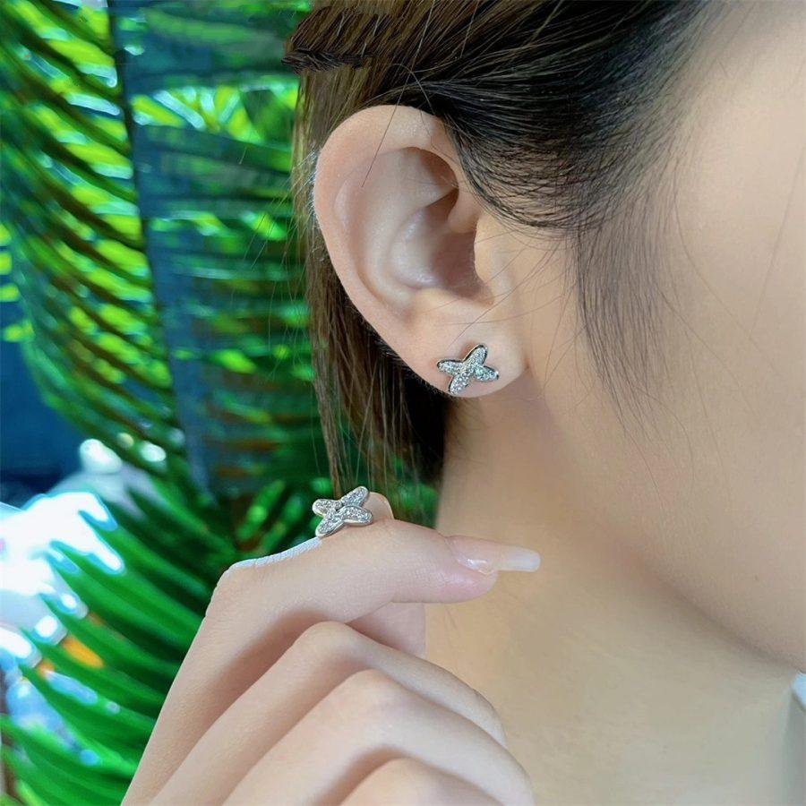 [Select]JEUX DE SILVER DIAMOND EARRINGS