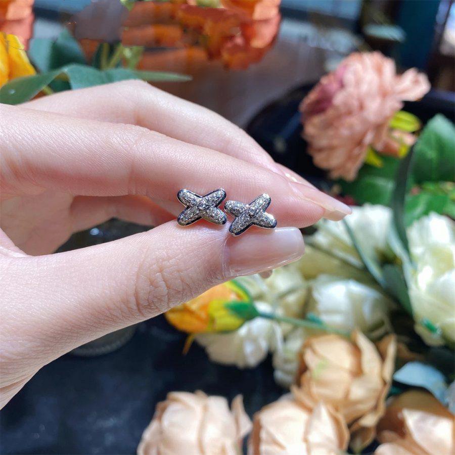 [Select]JEUX DE SILVER DIAMOND EARRINGS