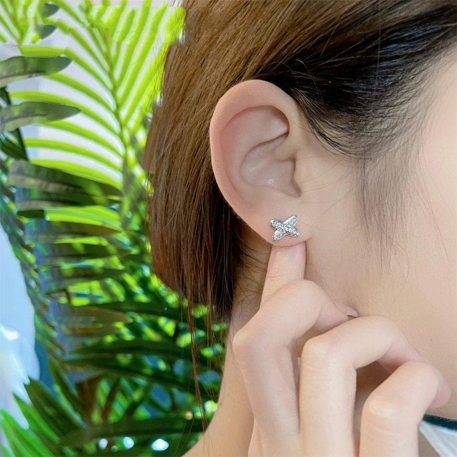 [Select]JEUX DE SILVER DIAMOND EARRINGS