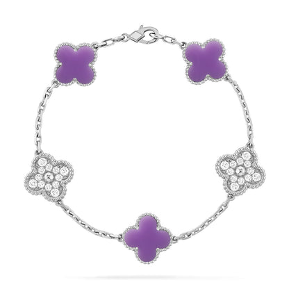 [Select]CLOVER 5 MOTIF LIGHT PURPLE BRACELET COLLECTION