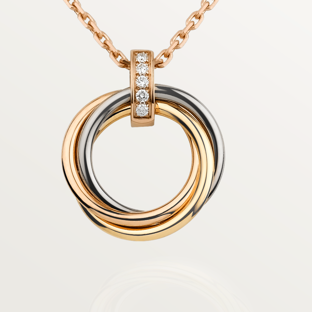 [Select]TRINITY NECKLACE GOLD  DIAMONDS