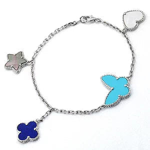 [Select]LUCKY SPRING SILVER BRACELET 4 MOTIF