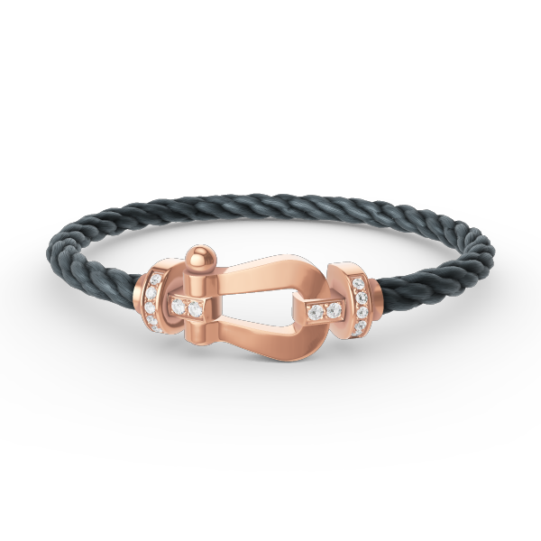[Select]FORCE LARGE HORSESHOE HALF DIAMOND BRACELET Select GOLD