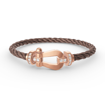 [Select]FORCE LARGE HORSESHOE HALF DIAMOND BRACELET Select GOLD