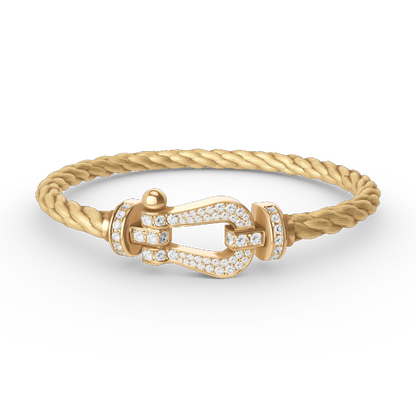 [Select]FORCE LARGE HORSESHOE FULL DIAMOND BRACELET GOLD