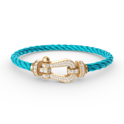 [Select]FORCE LARGE HORSESHOE FULL DIAMOND BRACELET GOLD