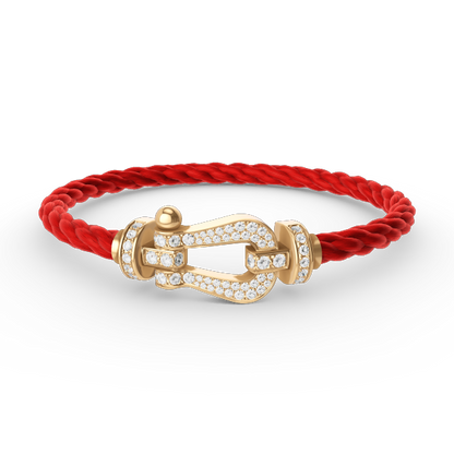[Select]FORCE LARGE HORSESHOE FULL DIAMOND BRACELET GOLD