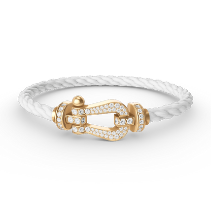 [Select]FORCE LARGE HORSESHOE FULL DIAMOND BRACELET GOLD