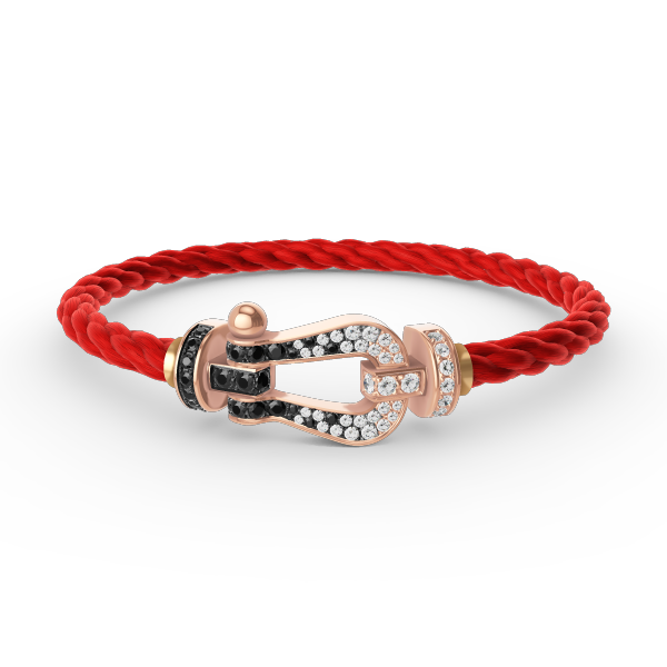 [Select]FORCE LARGE HORSESHOE BLACK WHITE DIAMOND BRACELET Select GOLD