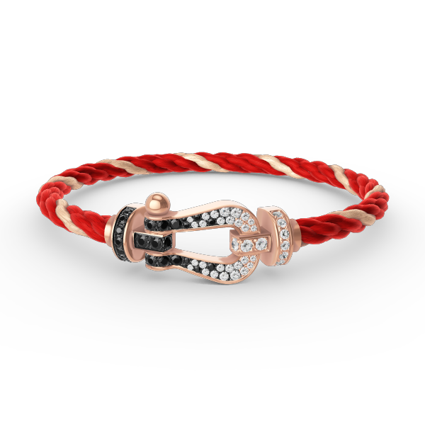 [Select]FORCE LARGE HORSESHOE BLACK WHITE DIAMOND BRACELET Select GOLD