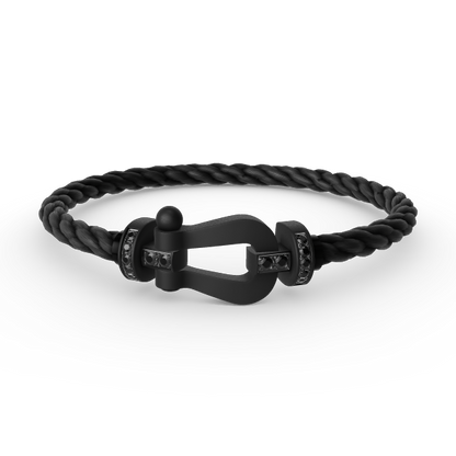 [Select]FORCE LARGE SERIES HORSESHOE BLACK SAMURAI BRACELET