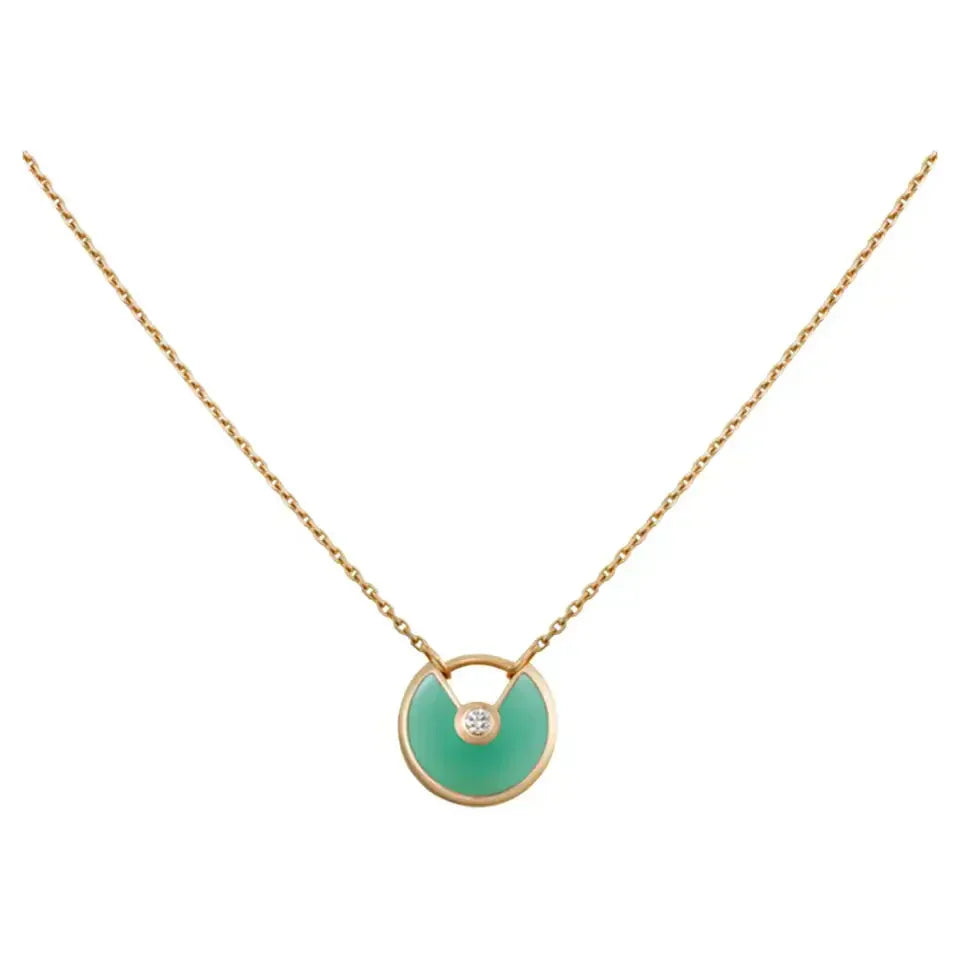 [Select]AMULETTE GOLD MALACHITE NECKLACE