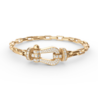 [Select]FORCE LARGE HORSESHOE CLASP  METAL BRACELET
