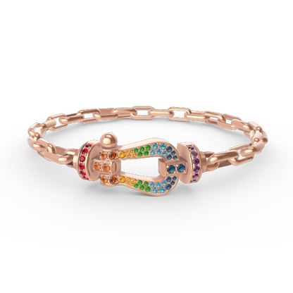 [Select]FORCE LARGE HORSESHOE CLASP  METAL BRACELET
