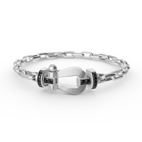 [Select]FORCE LARGE HORSESHOE CLASP  METAL BRACELET