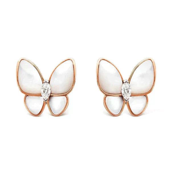 [Select]BUTTERFLY MOP DIAMOND EARRINGS