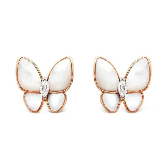 [Select]BUTTERFLY MOP DIAMOND EARRINGS