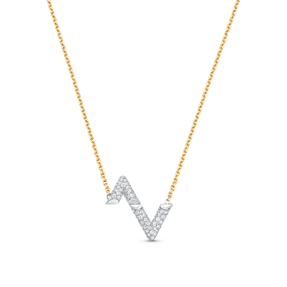 [Select]VOLT SILVER DIAMOND PEDANT NECKLACE